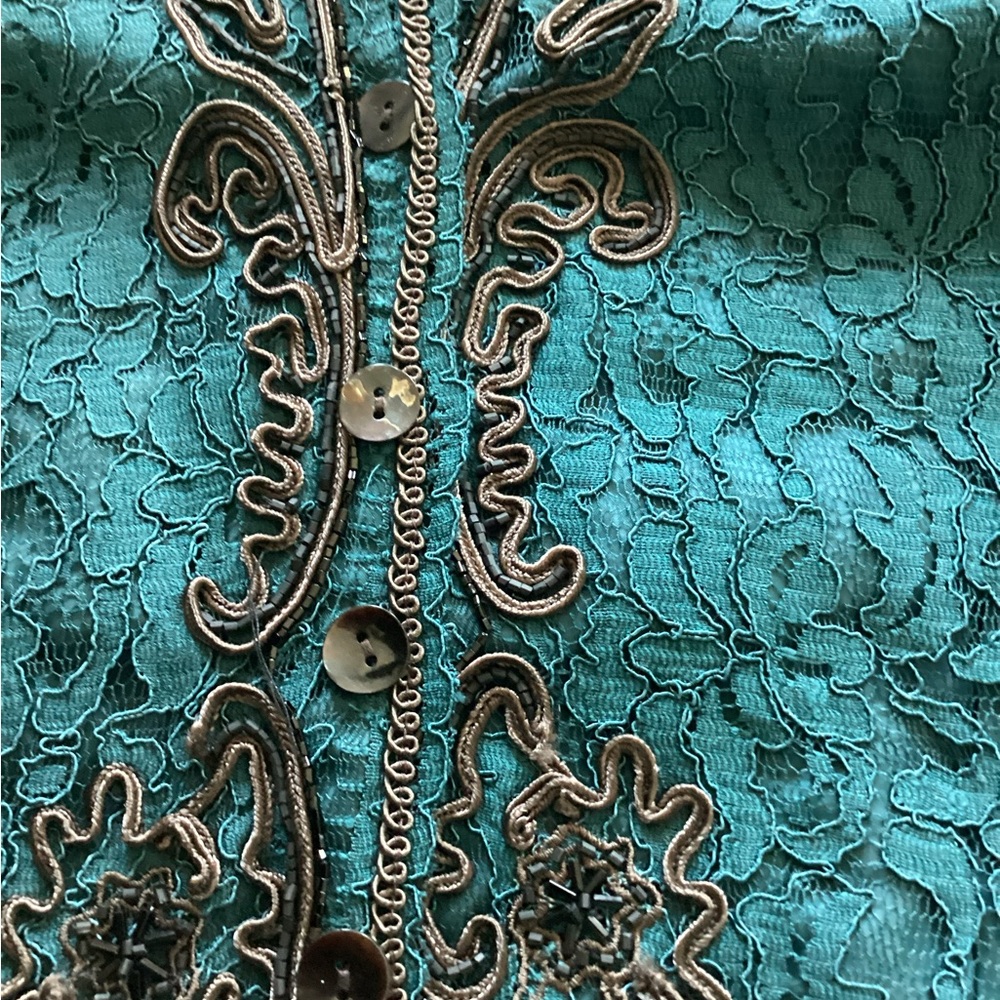 Vintage Coldwater Creek jacket NWOT Lace ,‎ embroidered - Picture 12 of 12